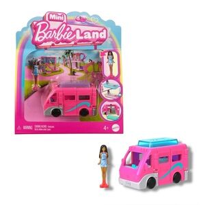 Barbie Mini BarbieLand DreamCamper Playset w/ 1.5” Doll Color Change Pool